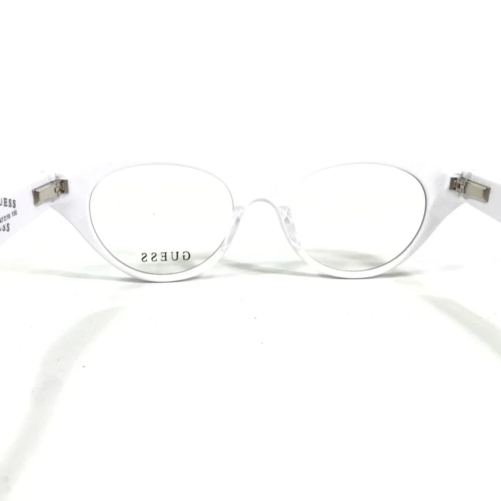 Guess Eyeglasses Frames GU9192 005 Black White Round Cat Eye Full Rim 47-16-130